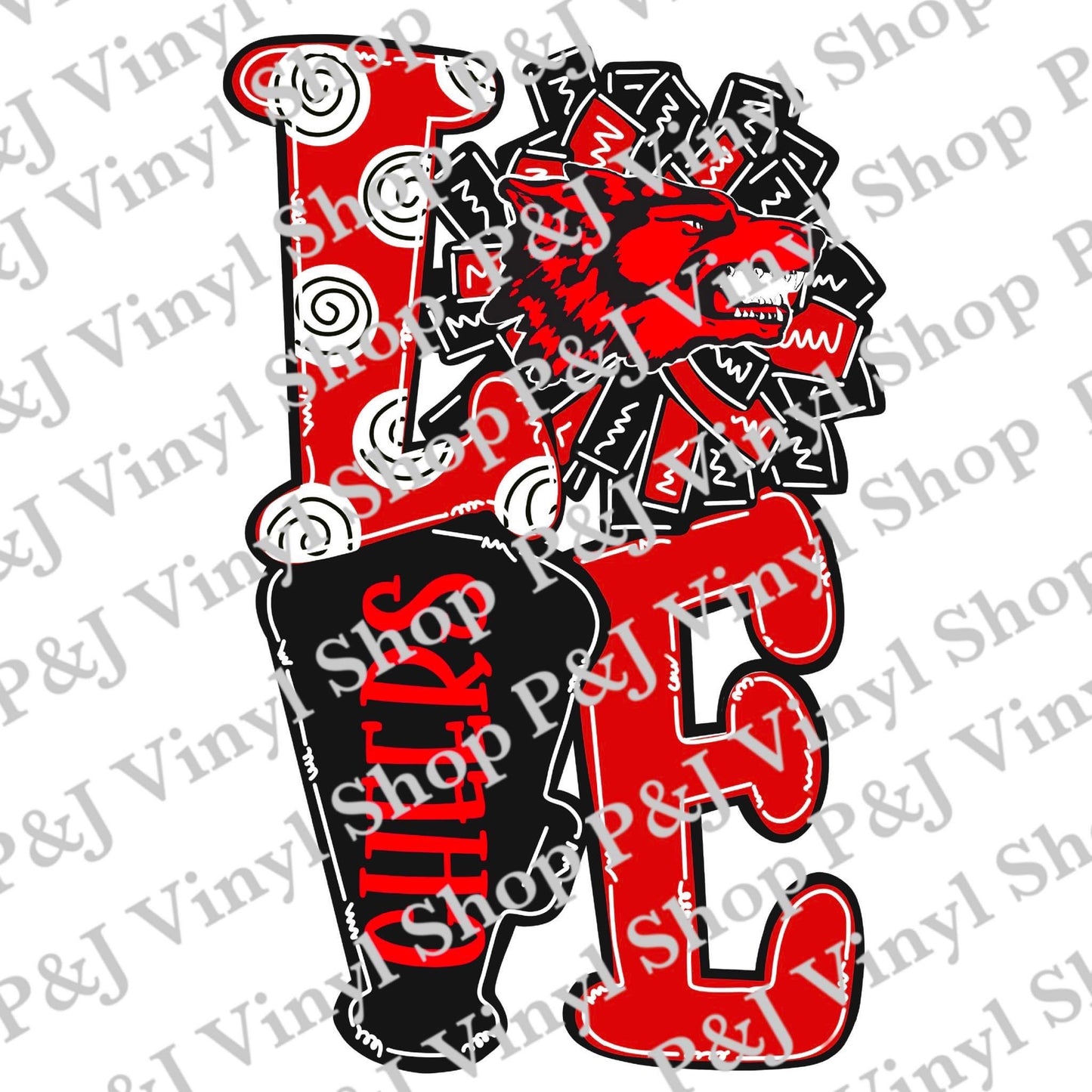 HTV Prints Lobos High School