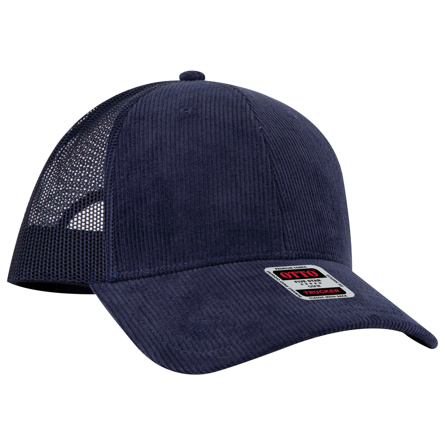 Corduroy Twill Solids 6 Panel Low Profile Mesh Back Trucker Hat