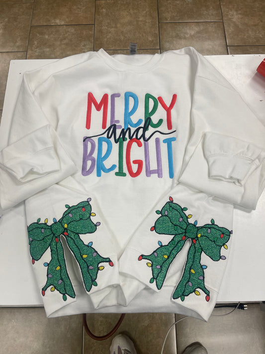 Merry And Bright Embroidered Sweater