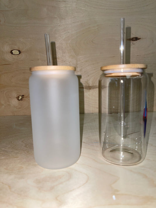 16 oz Glass Cup Sublimate
